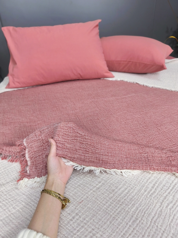 SARRA 160X240 TEK KİŞİLİK MÜSLİN YATAK ÖRTÜSÜ