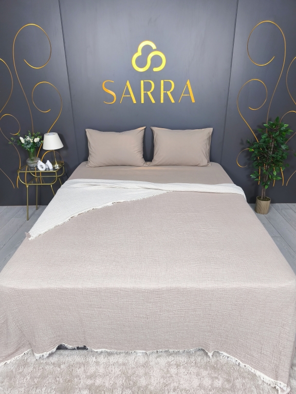 SARRA 220X240 ÇİFT KİŞİLİK MÜSLİN YATAK ÖRTÜSÜ