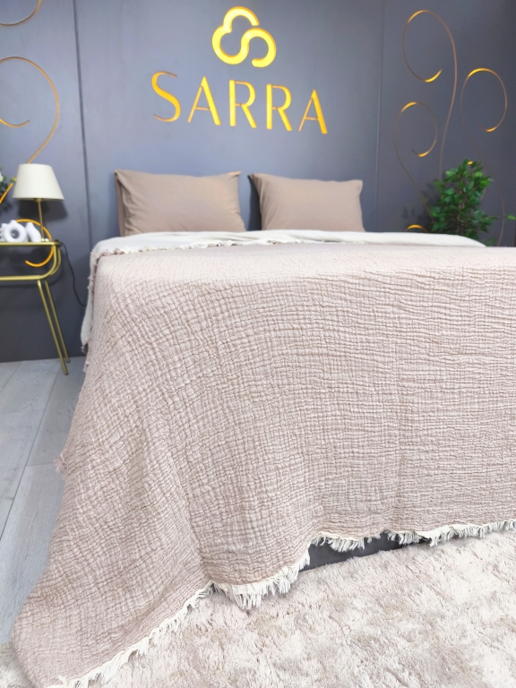 SARRA 220X240 ÇİFT KİŞİLİK MÜSLİN YATAK ÖRTÜSÜ