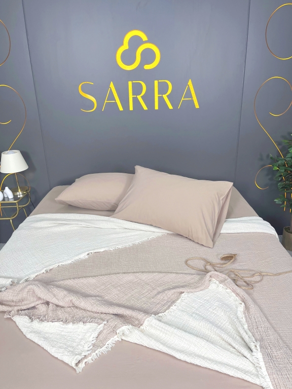SARRA 160X240 TEK KİŞİLİK MÜSLİN YATAK ÖRTÜSÜ