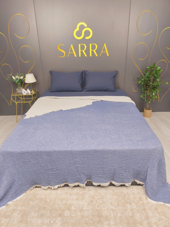 SARRA 220X240 ÇİFT KİŞİLİK MÜSLİN YATAK ÖRTÜSÜ