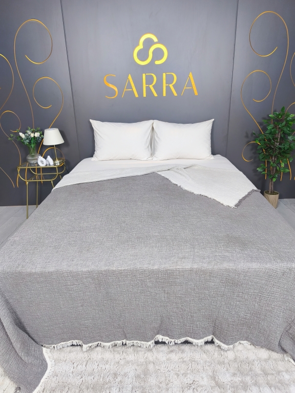 SARRA 220X240 ÇİFT KİŞİLİK MÜSLİN YATAK ÖRTÜSÜ