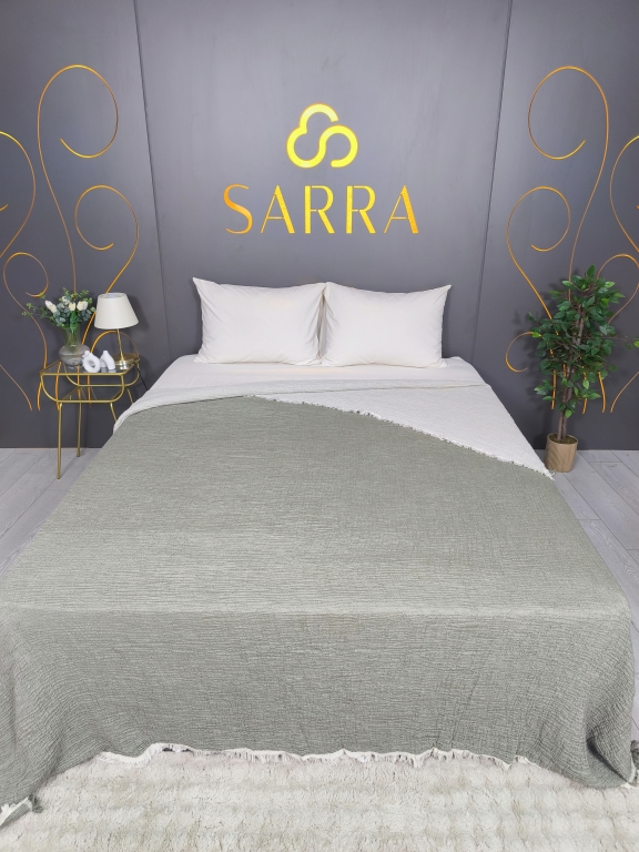 SARRA 220X240 ÇİFT KİŞİLİK MÜSLİN YATAK ÖRTÜSÜ