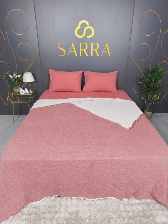 SARRA 220X240 ÇİFT KİŞİLİK MÜSLİN YATAK ÖRTÜSÜ