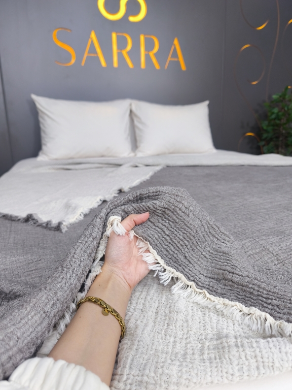 SARRA 220X240 ÇİFT KİŞİLİK MÜSLİN YATAK ÖRTÜSÜ
