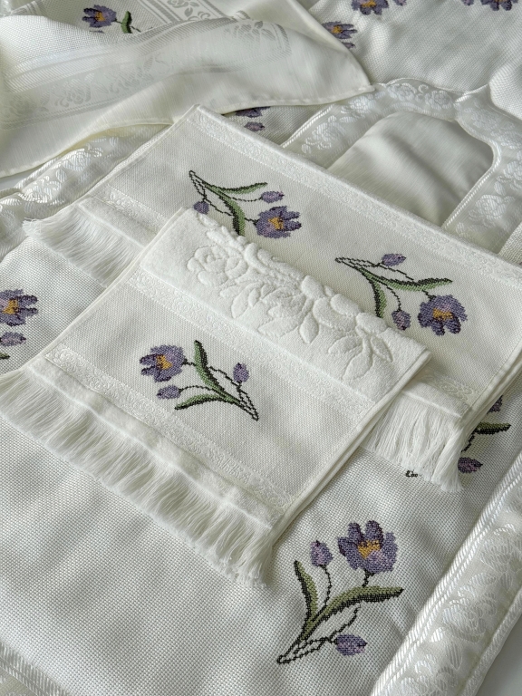 SARRA NAKIŞLI HAZIR 4'LÜ BOHÇA SETİ