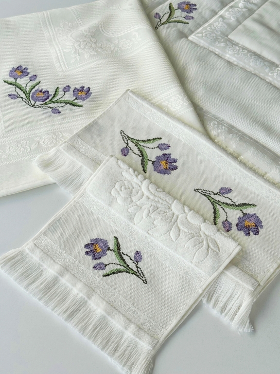 SARRA NAKIŞLI HAZIR 4'LÜ BOHÇA SETİ