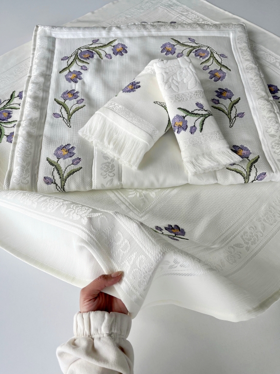 SARRA NAKIŞLI HAZIR 4'LÜ BOHÇA SETİ