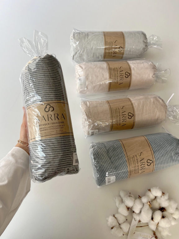 SARRA NATUREL ÇİFT KİŞİLİK ÇARŞAF TAKIMI