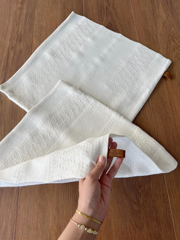 SARRA 40x40 NATURAL OTANTİK KIRLENT KILIFI