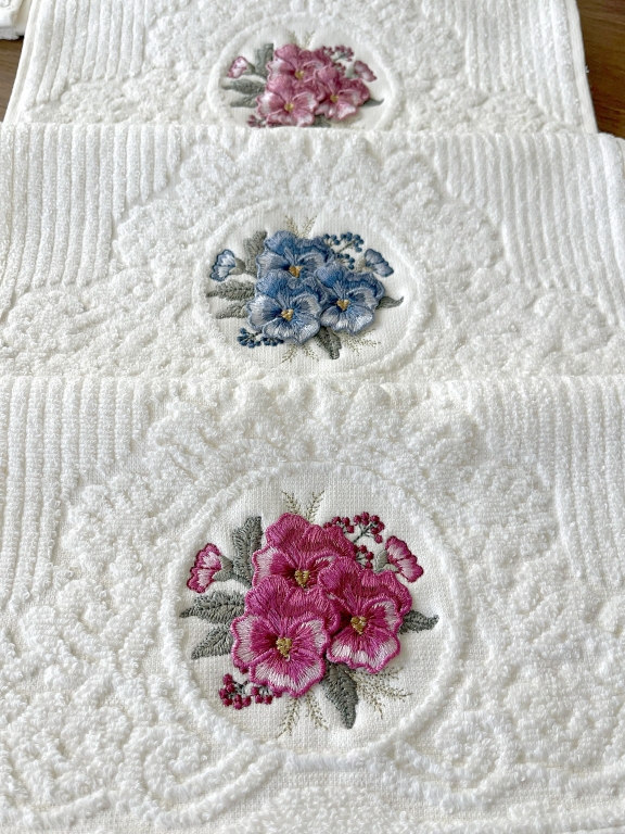 30x50 SARRA 3D BUKLE KREM 6'LI HAVLU - MENEKŞE