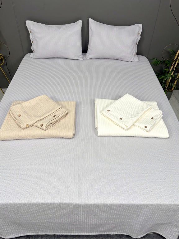 220x245 SARRA %100 PAMUK ÖRGÜ PİKE TAKIMI