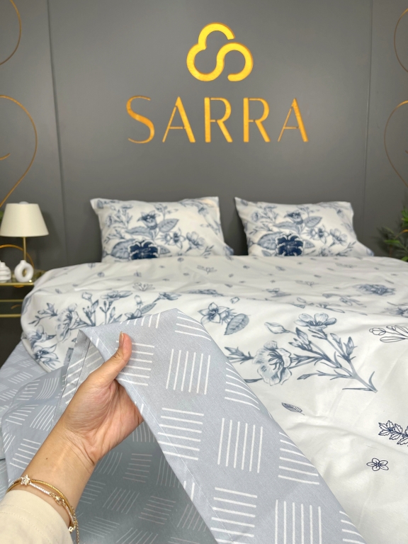 SARRA HOME ÇİFT KİŞİLİK LIGHT NEVRESİM TAKIMI - ONIX MAVİ