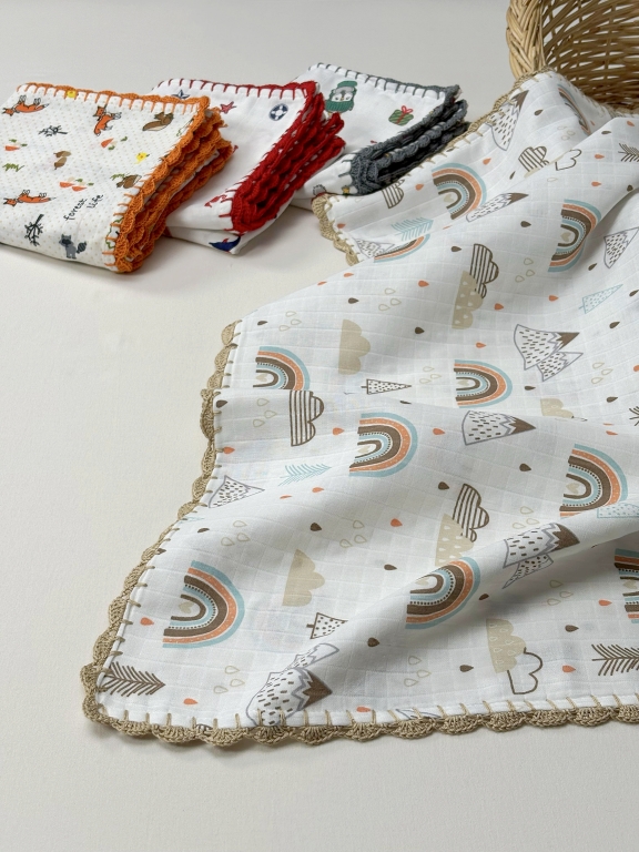 SARRA TIĞ OYALI MÜSLİN BEBEK ÖRTÜSÜ