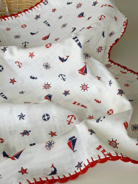 SARRA TIĞ OYALI MÜSLİN BEBEK ÖRTÜSÜ