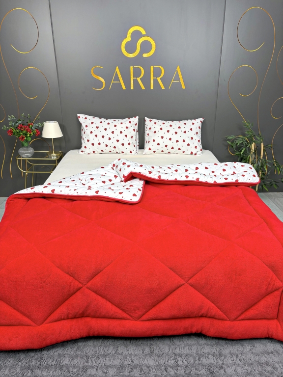 SARRA ÇİFT TARAFLI WELLSOFT YORGAN SETİ - KALP