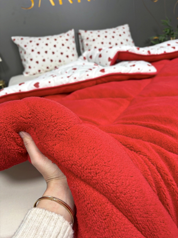 SARRA ÇİFT TARAFLI WELLSOFT YORGAN SETİ - KALP