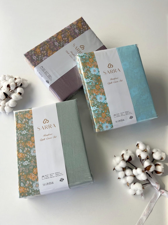 SARRA HOME FLOWERS ÇİFT KİŞİLİK NEVRESİM TAKIMI