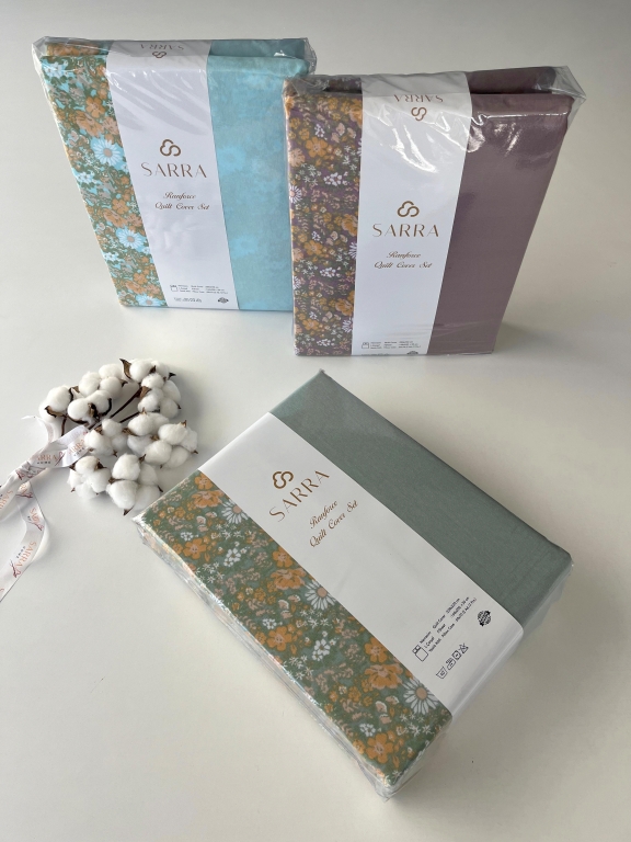 SARRA HOME FLOWERS ÇİFT KİŞİLİK NEVRESİM TAKIMI