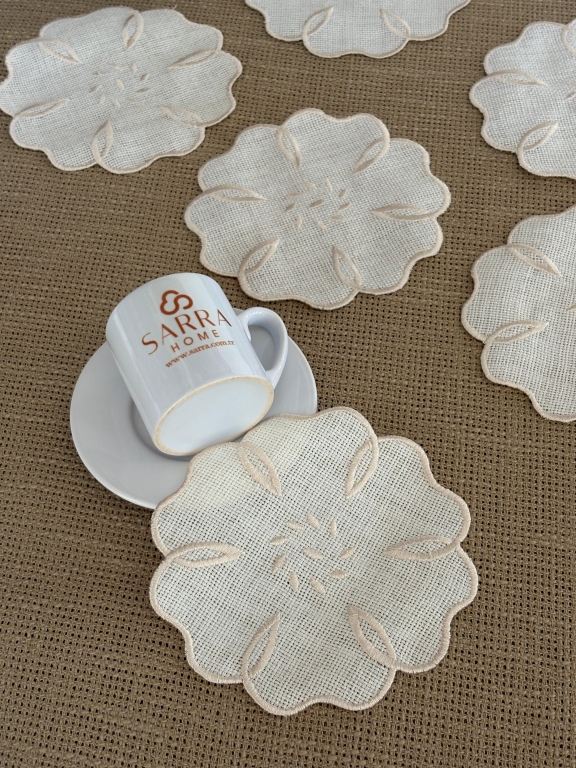 SARRA 15X15 6'LI SUNUM PEÇETESİ - ÇİÇEK