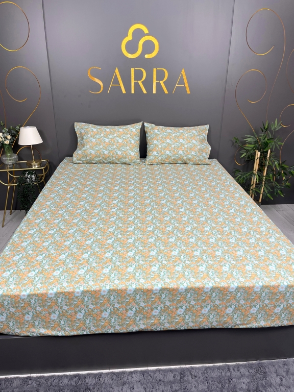 SARRA HOME FLOWERS 160x200 EKO LASTİKLİ ÇARŞAF SETİ