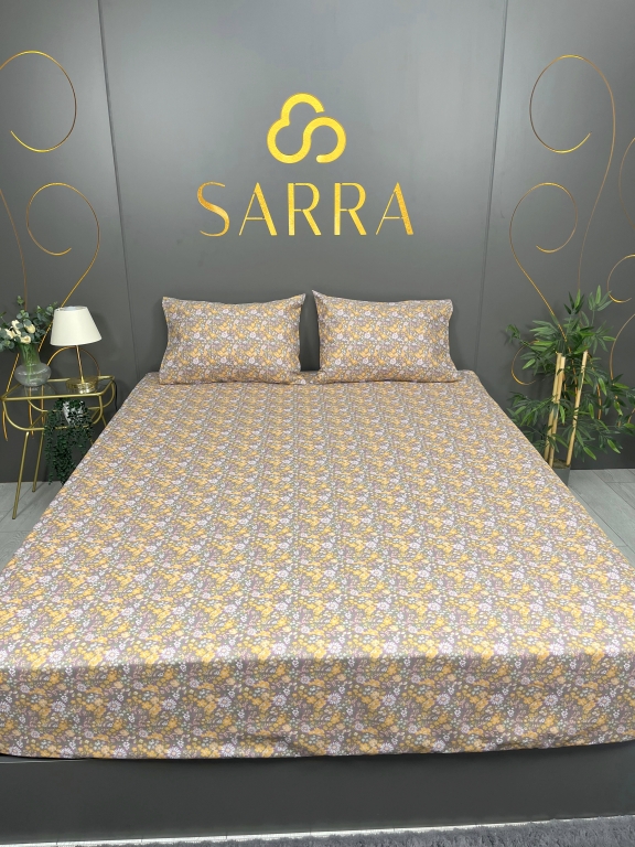 SARRA HOME FLOWERS 160x200 EKO LASTİKLİ ÇARŞAF SETİ