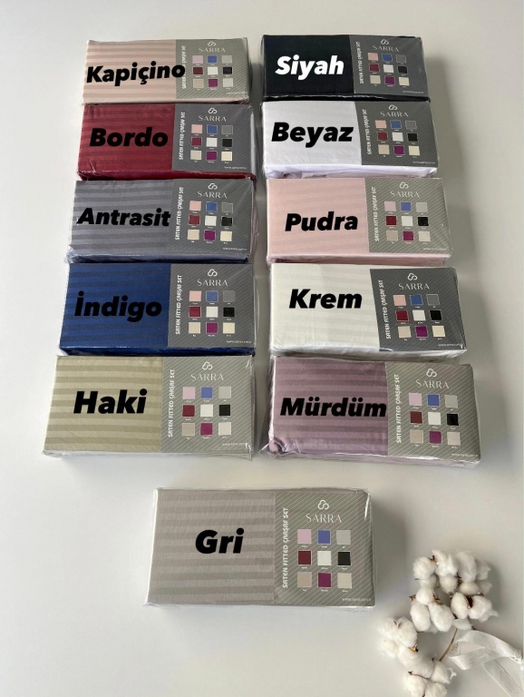 SARRA HOME SATEN ÇİFT KİŞİLİK LASTİKLİ ÇARŞAF TK