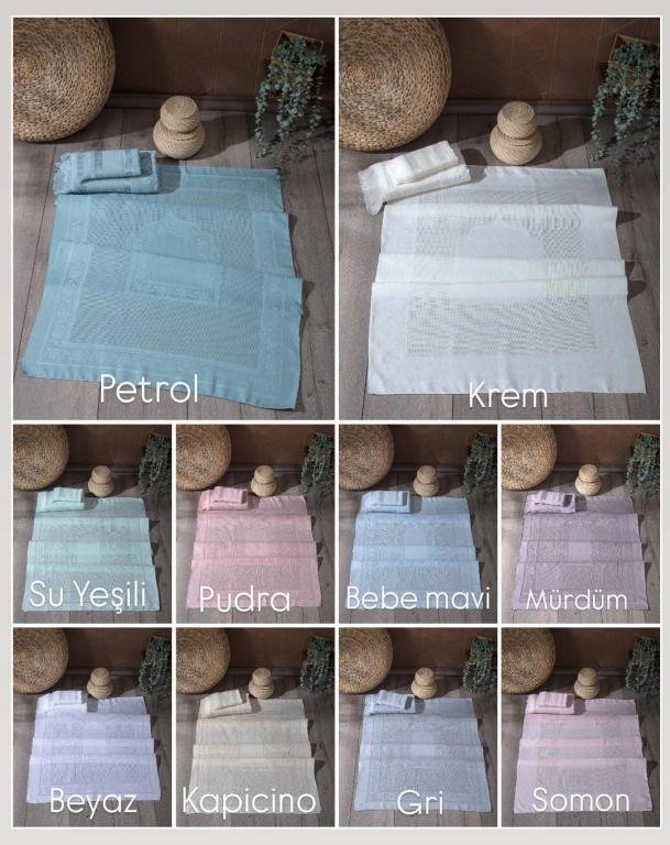 SARRA 3'LÜ SAÇAKLI SECCADE SETİ